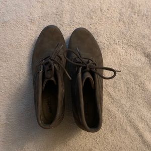 Earth leather boots-charcoal